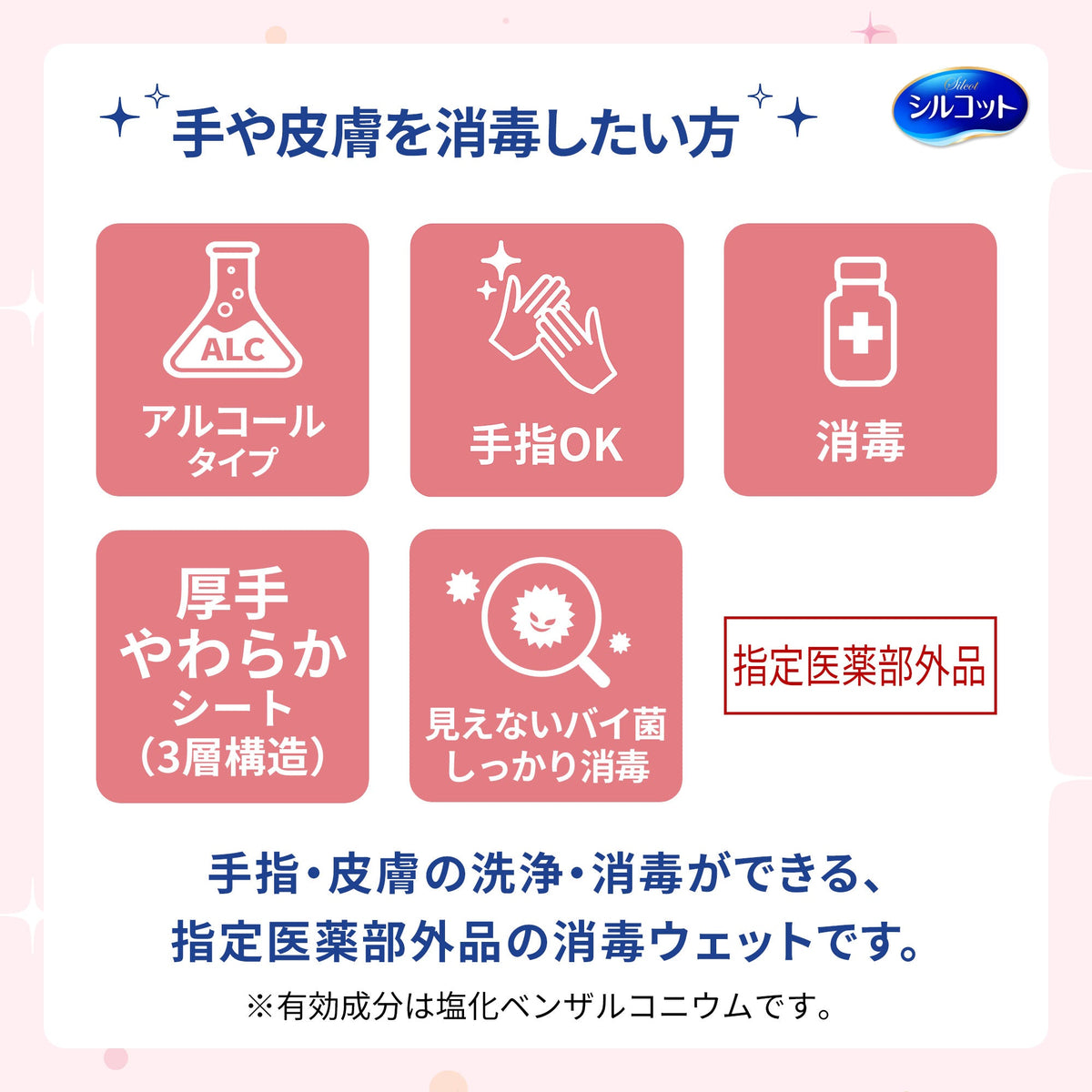 シルコット 消毒ウェット（薬用） 本体 40枚