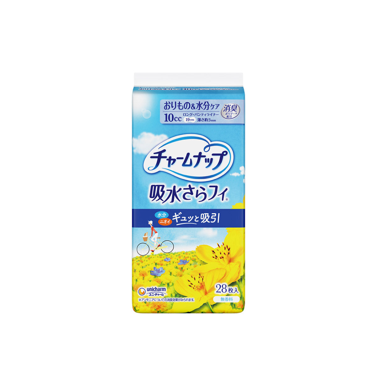 チャームナップ 吸水さらフィ ロングパンティライナー 10cc 無香料 28枚
