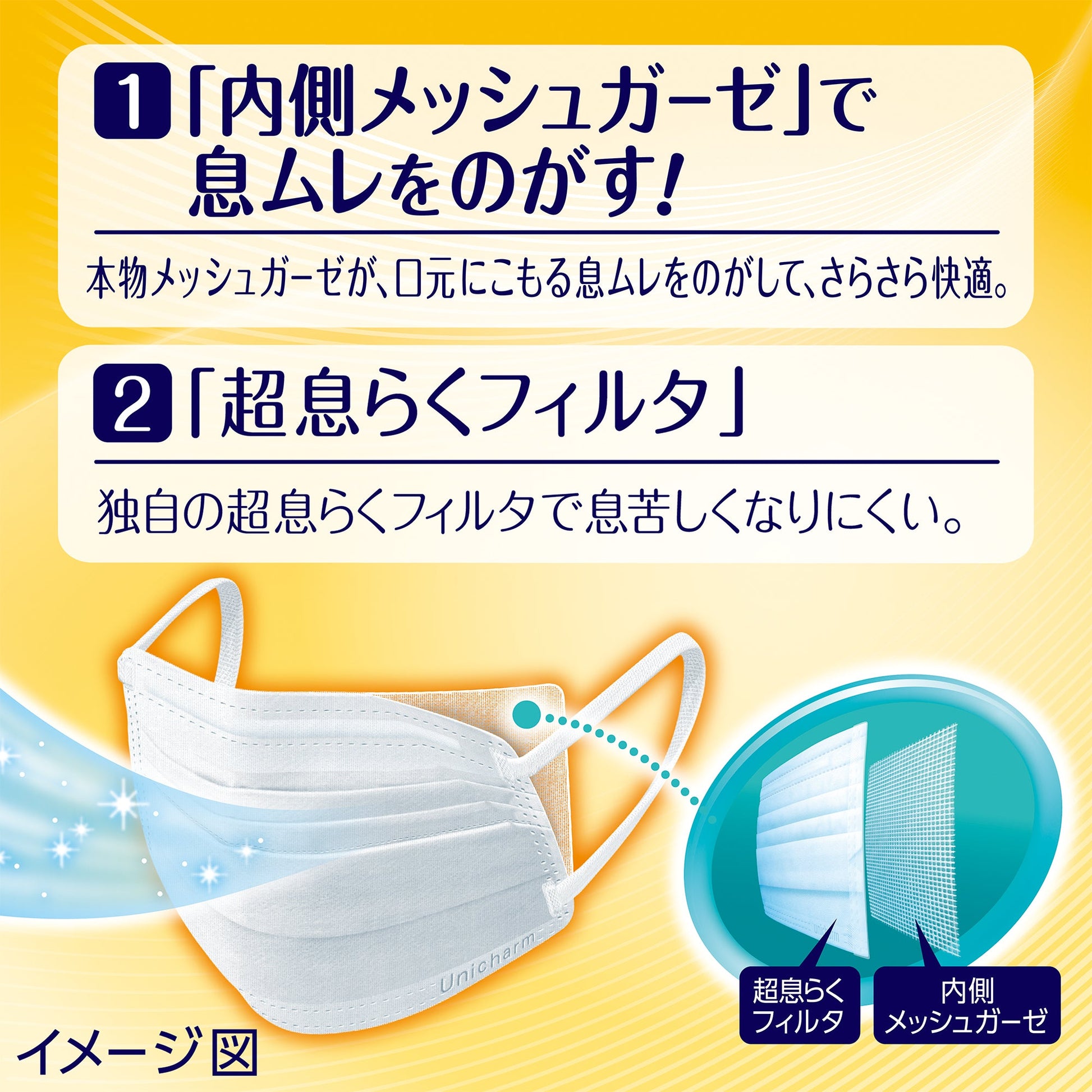 超快適マスク 息ムレクリアタイプ 小さめ 25枚