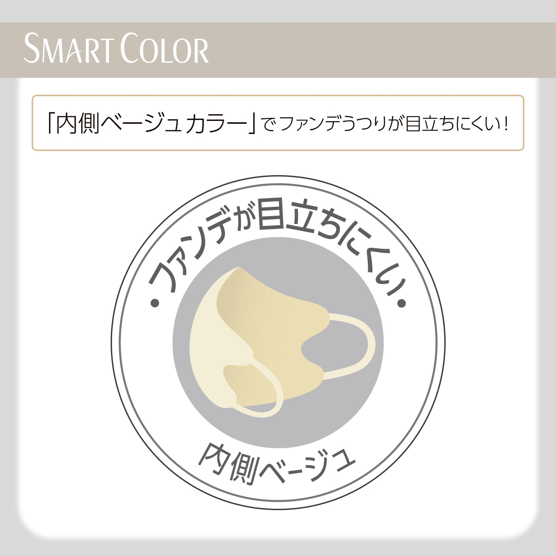 超快適マスク SMART COLOR ナチュラルベージュ ふつう 7枚