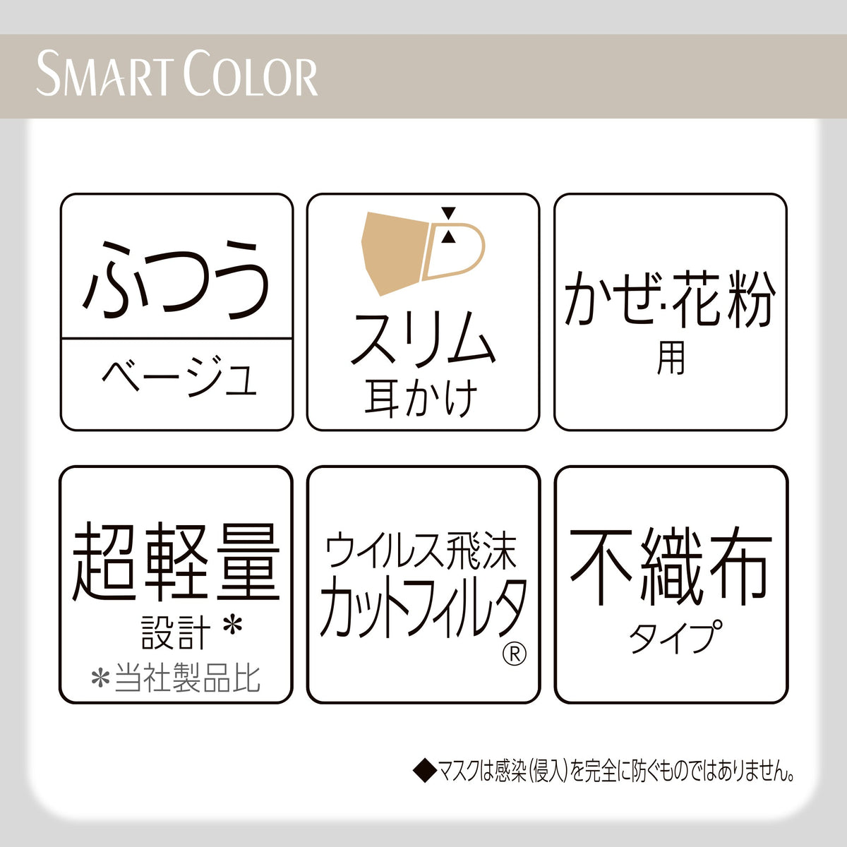 超快適マスク SMART COLOR ナチュラルベージュ ふつう 7枚
