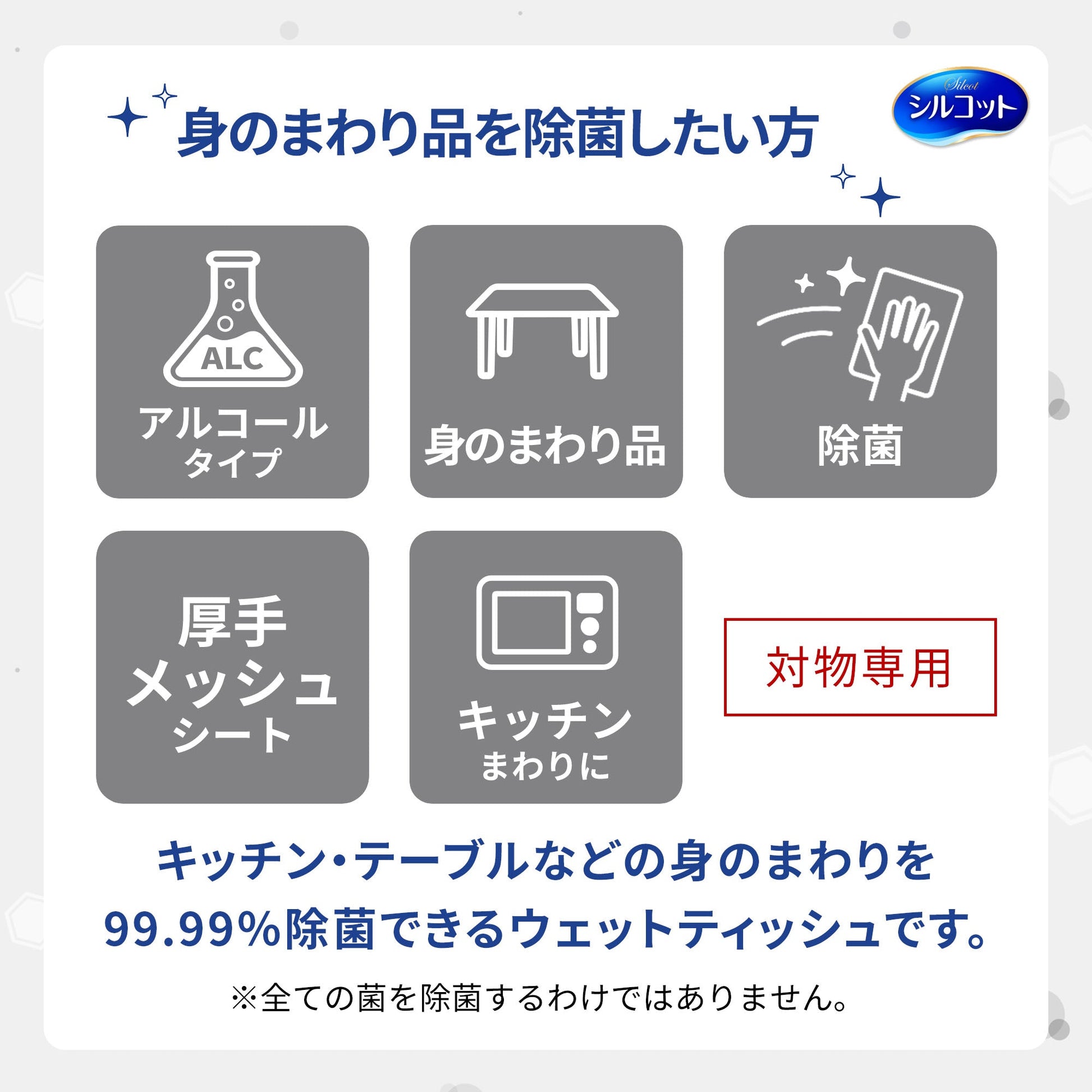 シルコット 99.99%除菌ウェットティッシュ 詰替 40枚×8個