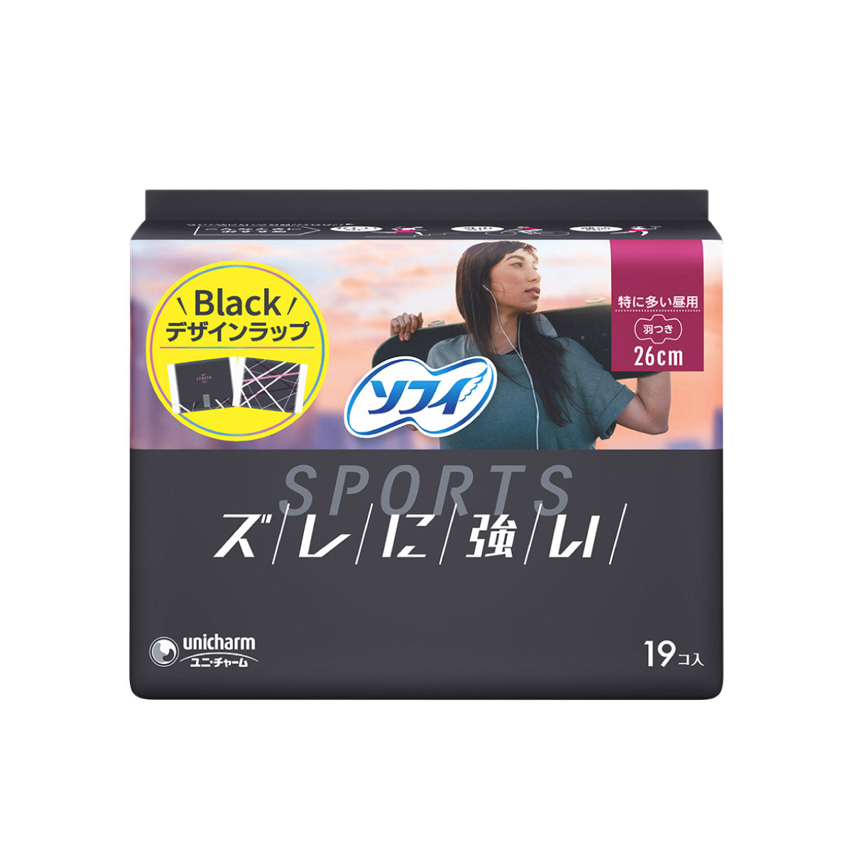 ソフィ SPORTS(スポーツ) 特に多い昼用 羽つき 26cm 19コ入