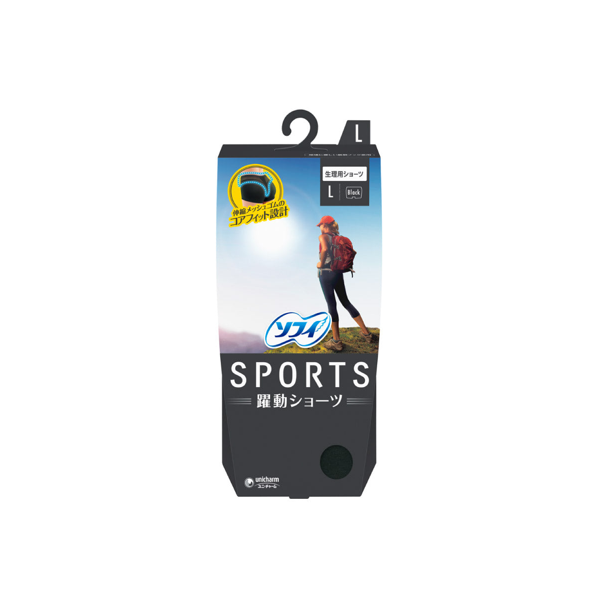 ソフィ SPORTS(スポーツ) 躍動ショーツ ブラック Ｌサイズ