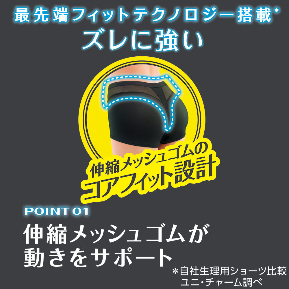 ソフィ SPORTS(スポーツ) 躍動ショーツ ブラック Ｌサイズ