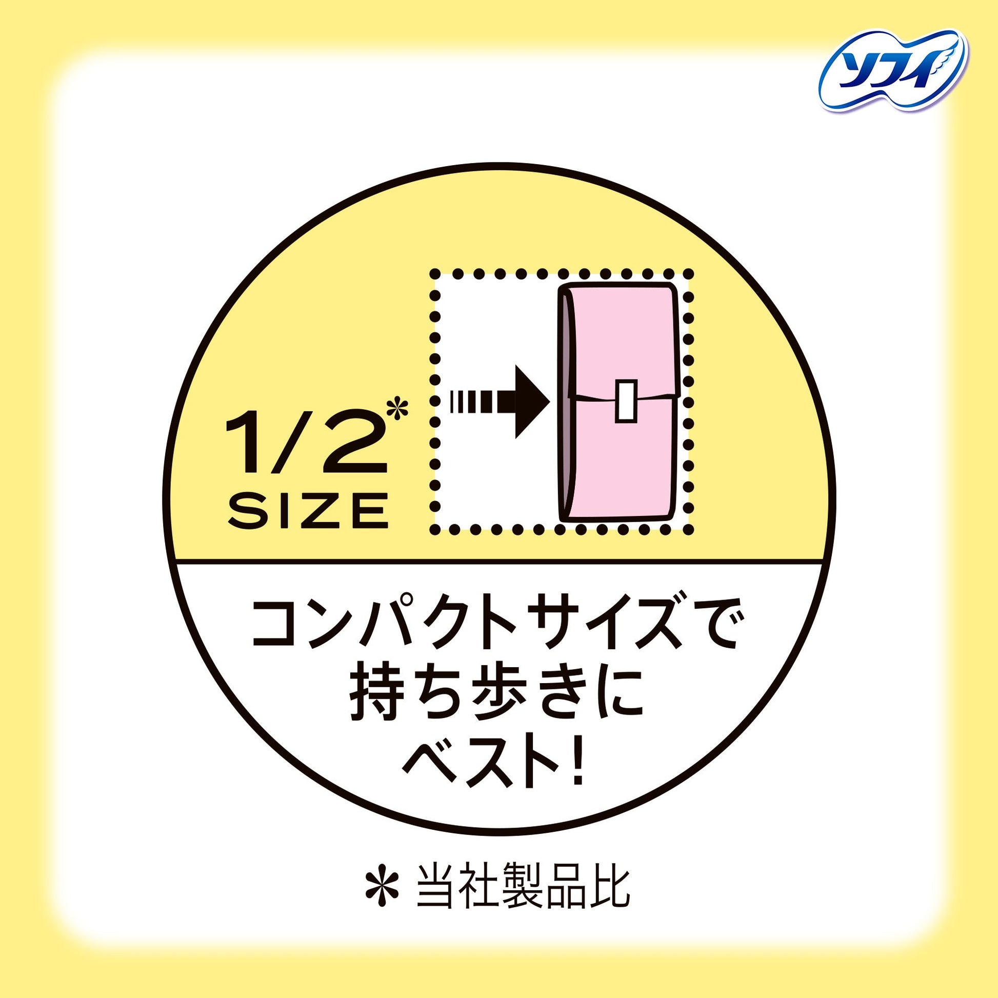 センターイン コンパクト 1/2 多い昼 ふつうの日用 無香料 羽つき 21.5cm 22コ入