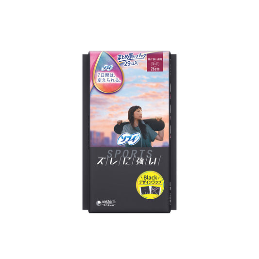 ソフィ SPORTS(スポーツ) 特に多い昼用 羽つき 26cm 29コ入（まとめ買いパック）