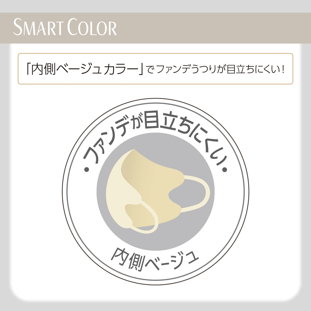 超快適マスク SMART COLOR ナチュラルベージュ ふつう 20枚