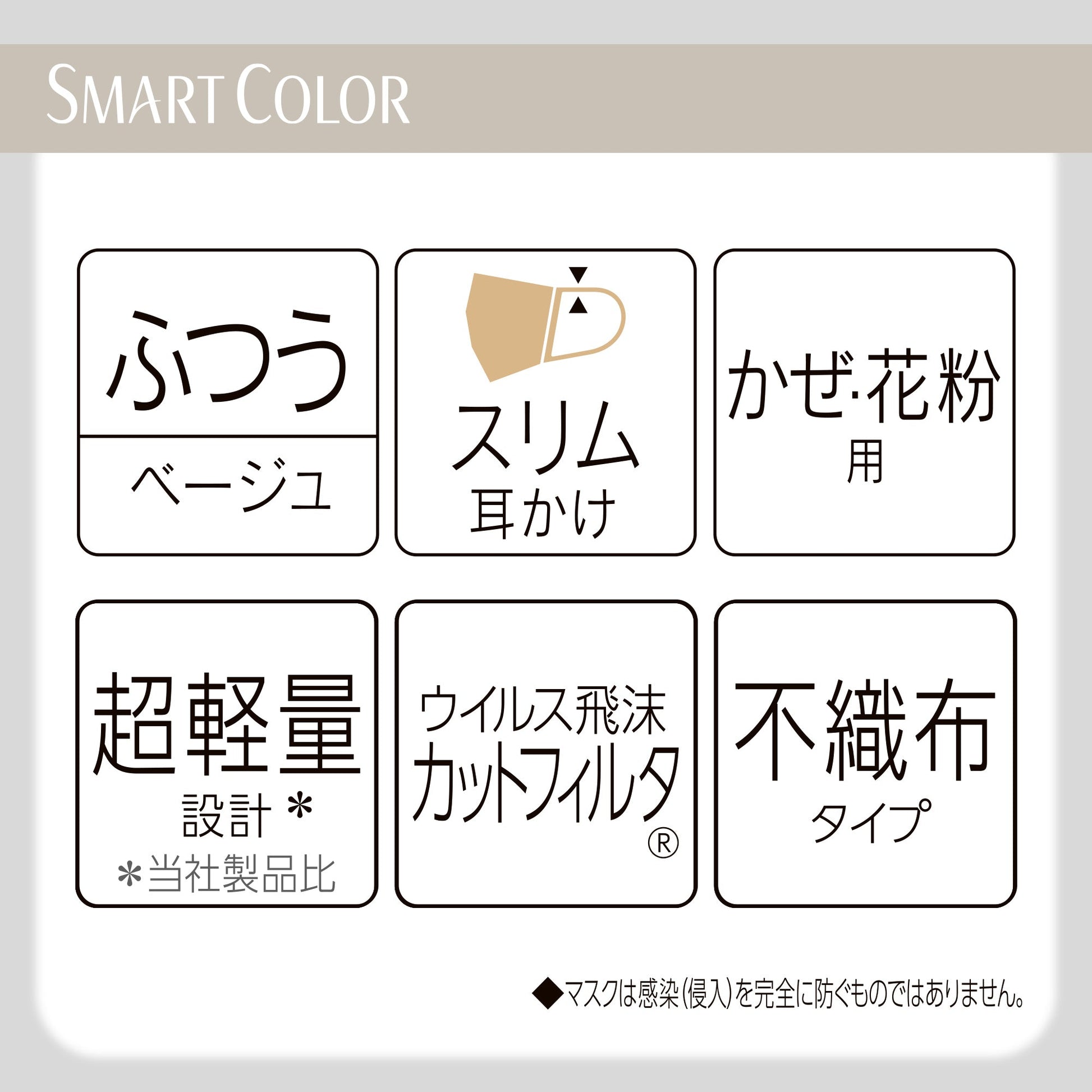 超快適マスク SMART COLOR ナチュラルベージュ ふつう 20枚