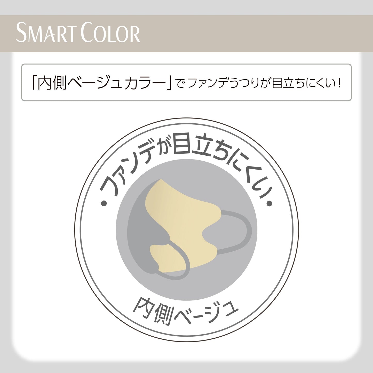 超快適マスク SMART COLOR アッシュグレー ふつう 20枚