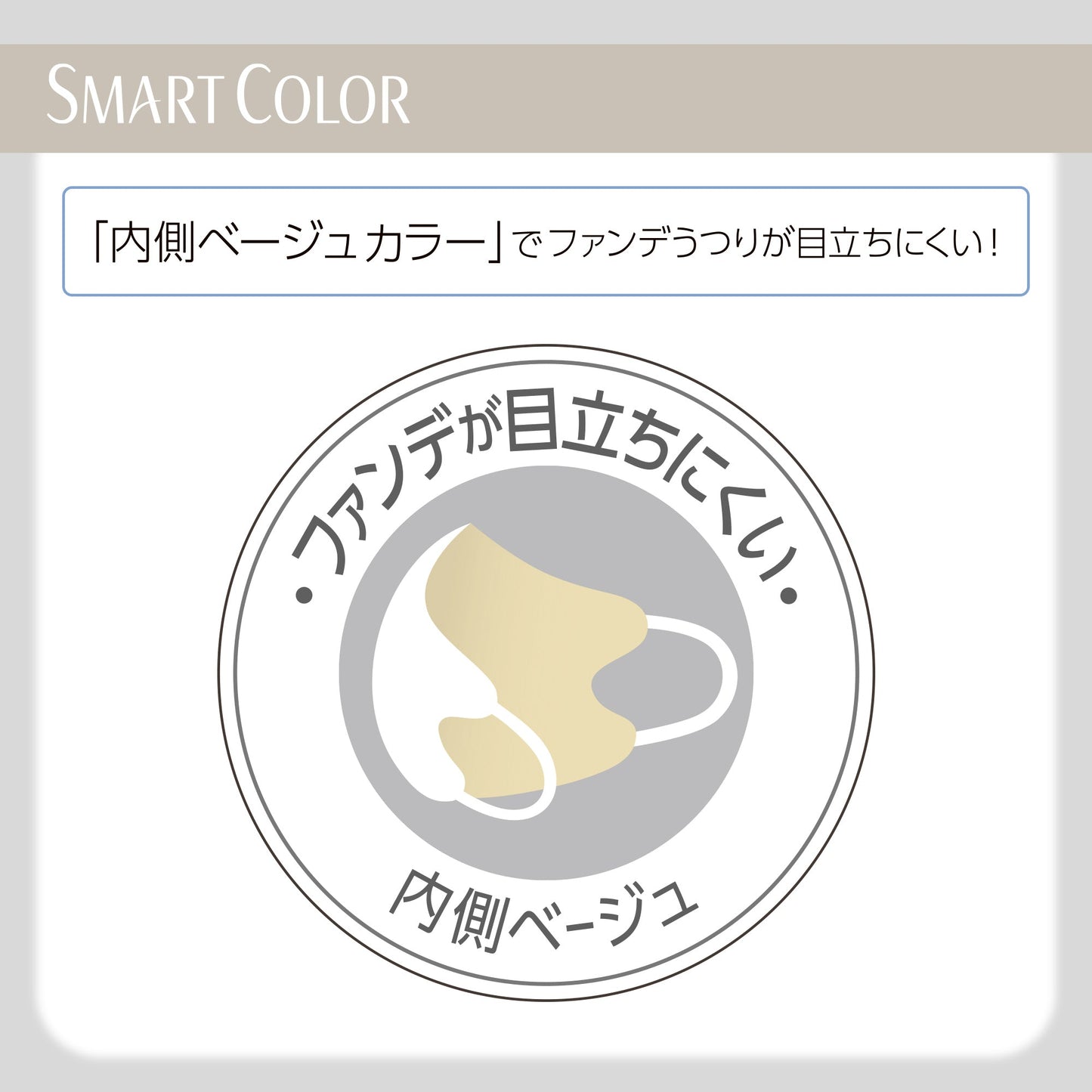 超快適マスク SMART COLOR パールホワイト 大きめ 7枚