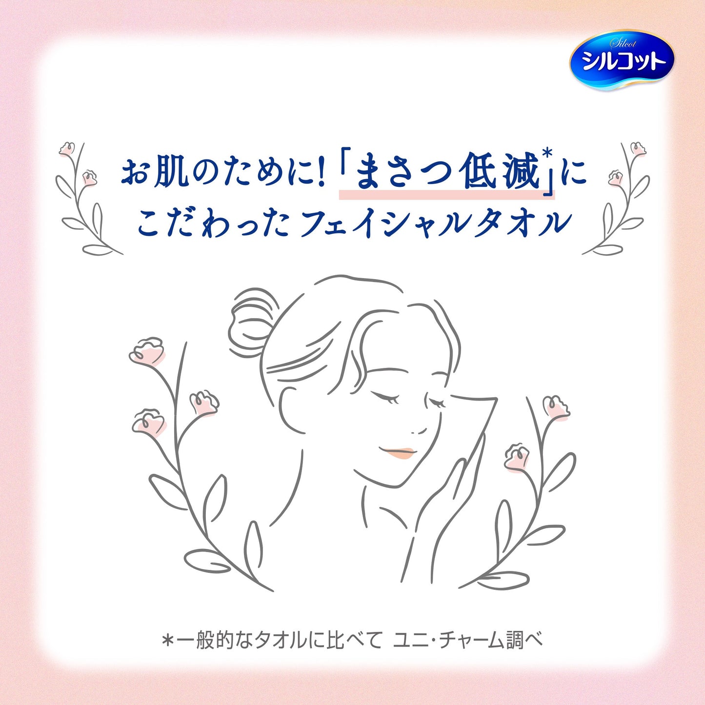 シルコット フェイシャルタオル 素肌おもい 60枚
