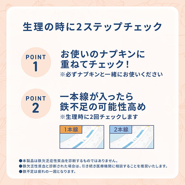 ソフィ 経血で鉄不足チェックできるキット 4コ入
