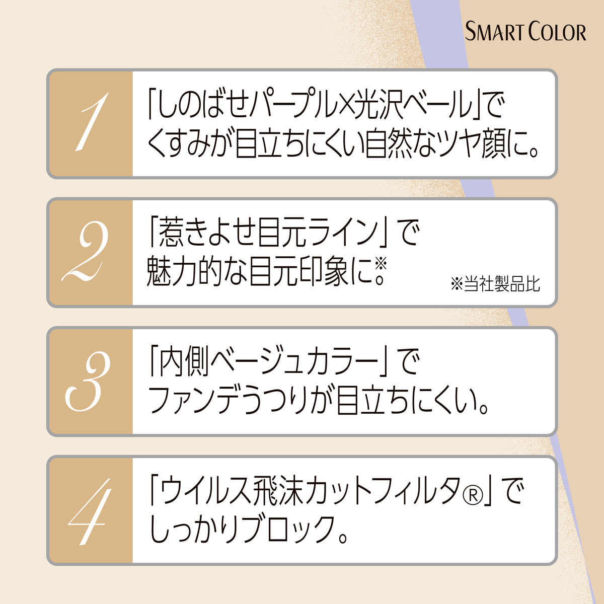 SMART COLOR 透明感あふれるツヤのせBeigeふつう6枚