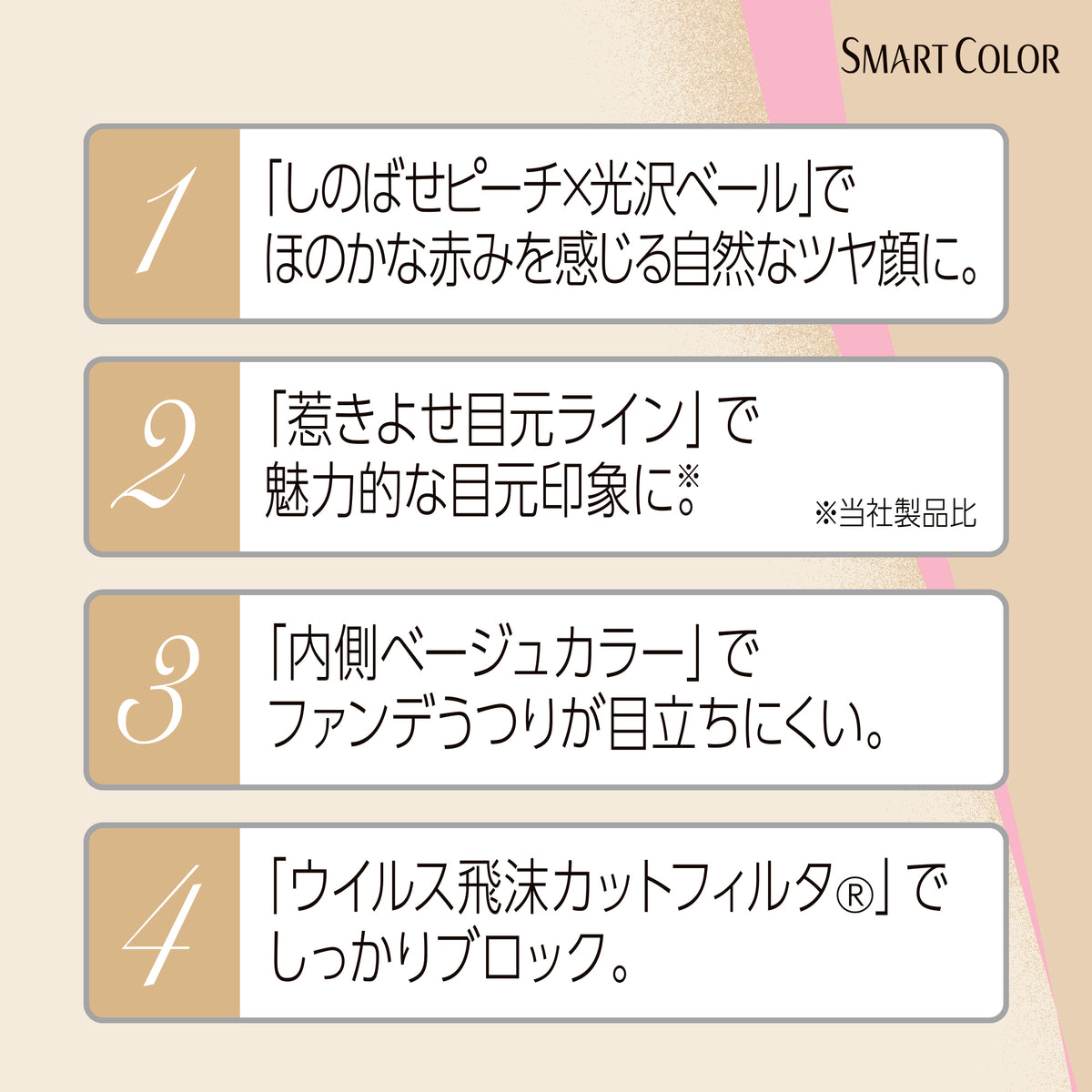 SMART COLOR 血色感あふれるツヤのせBeigeふつう6枚
